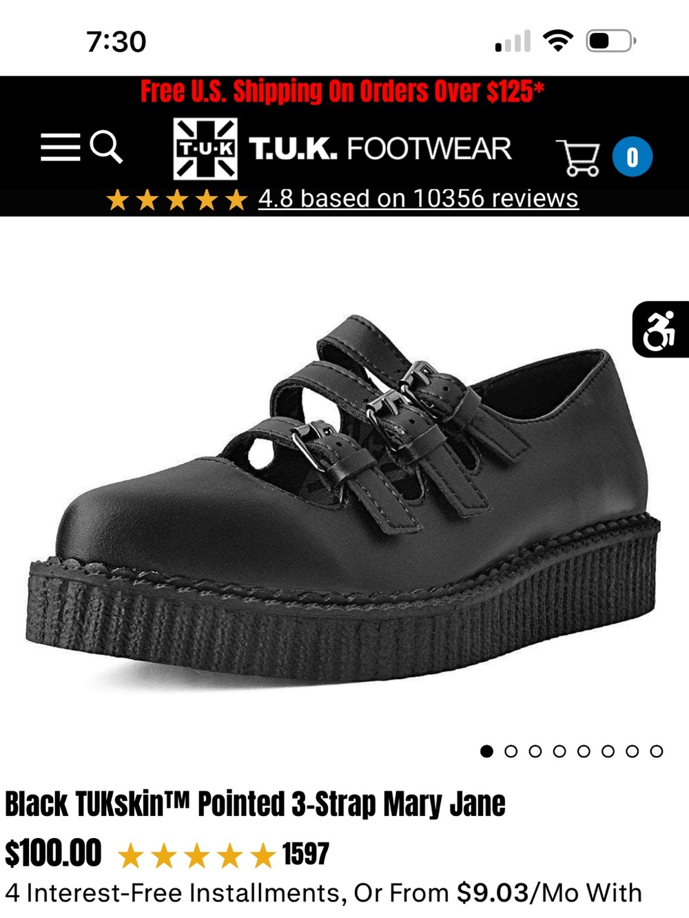 TUK Pointed 3 Strap Mary Jane Shoes